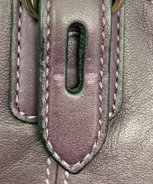 COACH（コーチ）COACH (コーチ) レザートートバッグ パープルの古着・服飾アイテム