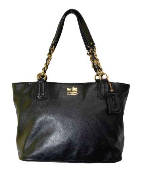 COACH（コーチ）COACH (コーチ) レザートートバッグ ブラックの古着・服飾アイテム