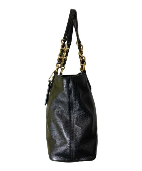 COACH（コーチ）COACH (コーチ) レザートートバッグ ブラックの古着・服飾アイテム