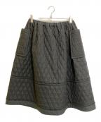 TAO COMME des GARCONSタオ コムデギャルソン）の古着「エステルヘリンボンキルティング ウエストゴムスカート」｜ブラック