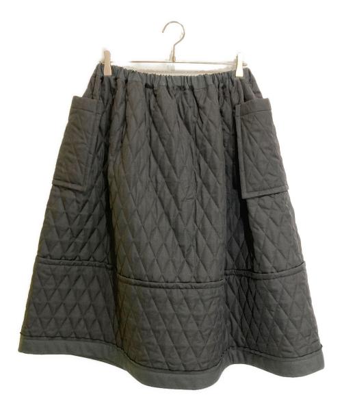 TAO COMME des GARCONS（タオ コムデギャルソン）TAO COMME des GARCONS (タオ コムデギャルソン) エステルヘリンボンキルティング ウエストゴムスカート ブラック サイズ:-の古着・服飾アイテム