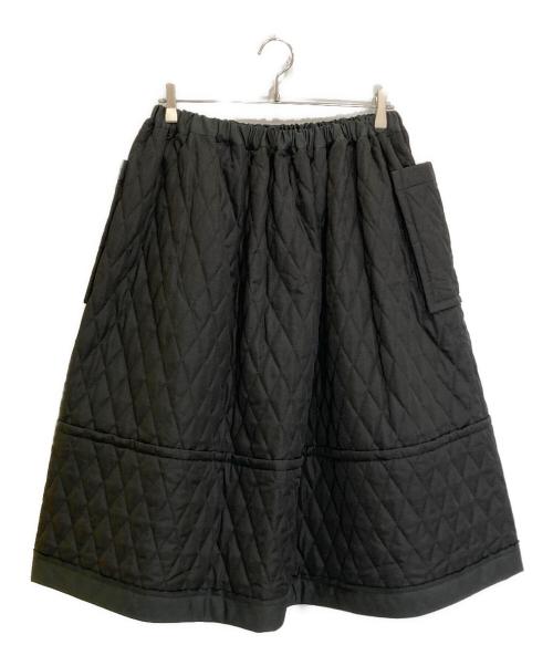 TAO COMME des GARCONS（タオ コムデギャルソン）TAO COMME des GARCONS (タオ コムデギャルソン) エステルヘリンボンキルティング ウエストゴムスカート ブラック サイズ:-の古着・服飾アイテム