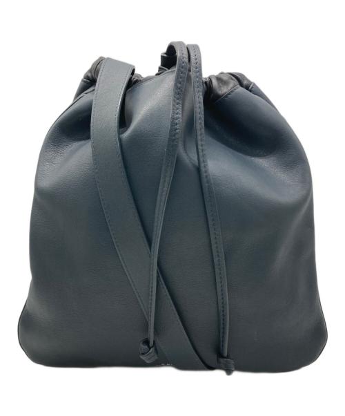 A.P.C.（アーペーセー）A.P.C. (アーペーセー) レザーショルダーバッグ ネイビーの古着・服飾アイテム