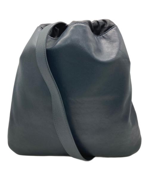 A.P.C.（アーペーセー）A.P.C. (アーペーセー) レザーショルダーバッグ ネイビーの古着・服飾アイテム