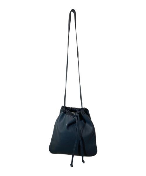 A.P.C.（アーペーセー）A.P.C. (アーペーセー) レザーショルダーバッグ ネイビーの古着・服飾アイテム