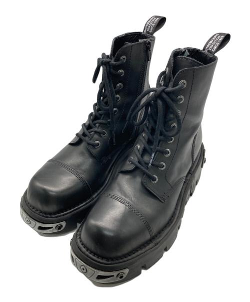 NEW ROCK（ニューロック）NEW ROCK (ニューロック) ANKLE BOOT BLACK REACTOR WITH LACES ブラック サイズ:41の古着・服飾アイテム