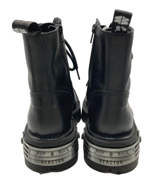 NEW ROCK（ニューロック）NEW ROCK (ニューロック) ANKLE BOOT BLACK REACTOR WITH LACES ブラック サイズ:41の古着・服飾アイテム