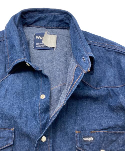 Wrangler（ラングラー）Wrangler (ラングラー) 80'sデニムウエスタンシャツ インディゴ サイズ:15-33の古着・服飾アイテム