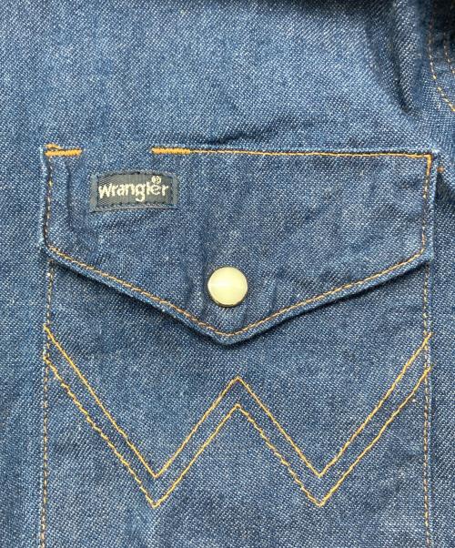 Wrangler（ラングラー）Wrangler (ラングラー) 80'sデニムウエスタンシャツ インディゴ サイズ:15-33の古着・服飾アイテム