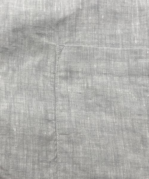 Paul Stuart（ポールスチュアート）Paul Stuart (ポールスチュアート) ハイカウントフレンチリネンシャンブレーイタリアンカラーシャツ グレー サイズ:Lの古着・服飾アイテム