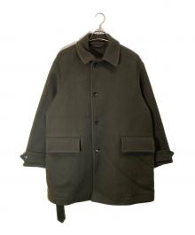 nano・universe（ナノ・ユニバース）の古着「LB.01/メルトンロングカーコート」｜カーキ
