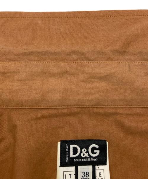 D&G（ディーアンドジー）D&G (ディーアンドジー) グラフィックプリントシャツ ブラウン サイズ:38の古着・服飾アイテム