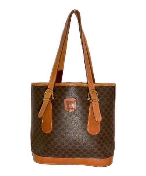 CELINE（セリーヌ）CELINE (セリーヌ) マカダムハンドバッグ ブラウン サイズ:-の古着・服飾アイテム