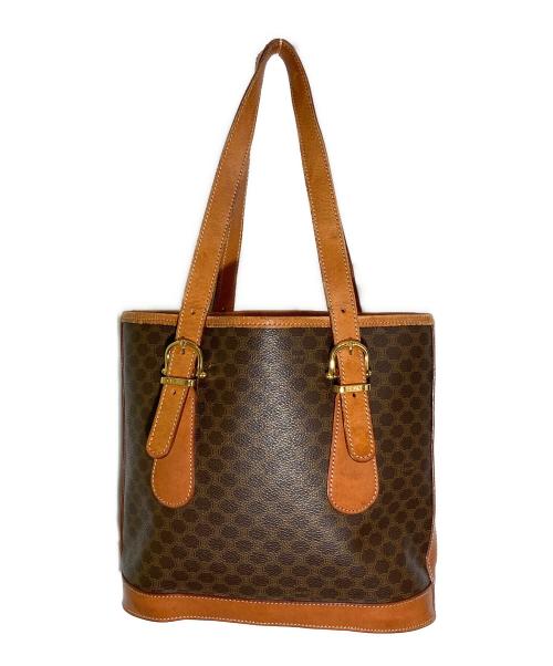 CELINE（セリーヌ）CELINE (セリーヌ) マカダムハンドバッグ ブラウン サイズ:-の古着・服飾アイテム