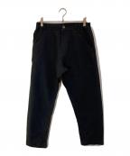 COMME des GARCONS HOMME DEUXコムデギャルソン オム ドゥ）の古着「ポリ縮絨ワイドテーパードパンツ」｜ブラック