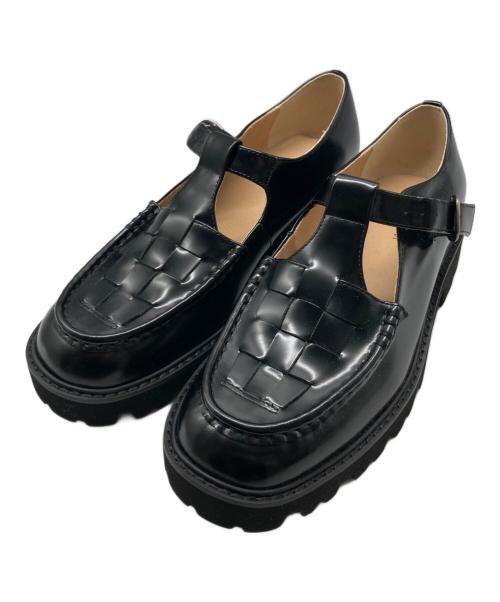 kurashi&trips publishing（クラシアンドトリップス パブリッシング）kurashi&trips publishing (クラシアンドトリップス パブリッシング) Tストラップシューズ ブラック サイズ:23.5cmの古着・服飾アイテム