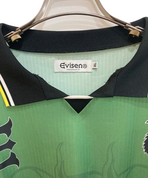 EVISEN SKATEBOARDS（エビセン スケートボード）EVISEN SKATEBOARDS (エビセン スケートボード) 髙田音楽制作事務所 (タカダオンガクセイサクジムショ) ゲームシャツ グリーン サイズ:XLの古着・服飾アイテム