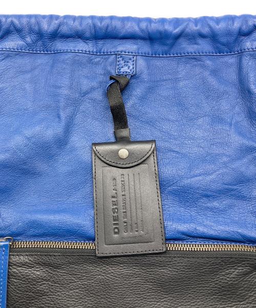 DIESEL（ディーゼル）DIESEL (ディーゼル) レザーナップサック ブラック×ブルー サイズ:-の古着・服飾アイテム
