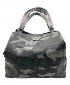 PELLE MORBIDAペッレモルビダ）の古着「カモフラトートバッグ」｜ブラック×グレー