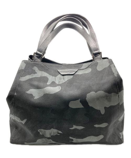 PELLE MORBIDA（ペッレモルビダ）PELLE MORBIDA (ペッレモルビダ) カモフラトートバッグ ブラック×グレー サイズ:-の古着・服飾アイテム