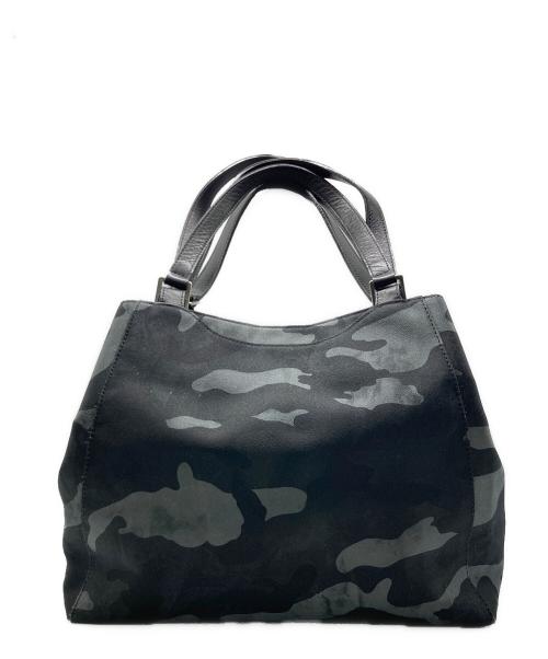 PELLE MORBIDA（ペッレモルビダ）PELLE MORBIDA (ペッレモルビダ) カモフラトートバッグ ブラック×グレー サイズ:-の古着・服飾アイテム
