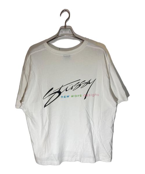 stussy（ステューシー）stussy (ステューシー) New Wave Designs TEE ホワイト サイズ:XLの古着・服飾アイテム