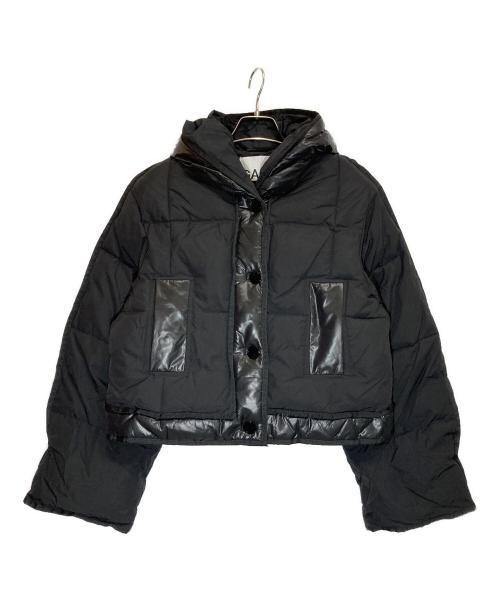 GANNI（ガニー）GANNI (ガニー) MIX PUFFER HOODED SHORT JACKET ブラック サイズ:下記参照の古着・服飾アイテム
