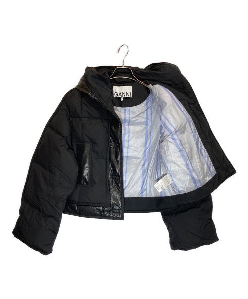 GANNI（ガニー）GANNI (ガニー) MIX PUFFER HOODED SHORT JACKET ブラック サイズ:下記参照の古着・服飾アイテム