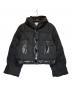 GANNI（ガニー）の古着「MIX PUFFER HOODED SHORT JACKET」｜ブラック