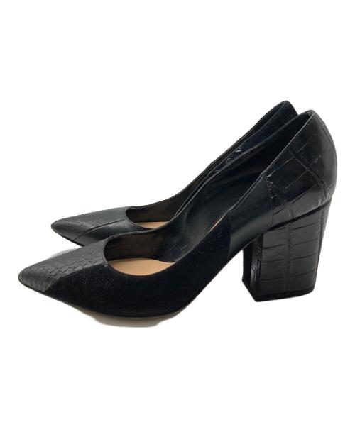 sergio rossi（セルジオロッシ）sergio rossi (セルジオロッシ) コンビポインテッドトゥパンプス ブラック サイズ:SIZE 37の古着・服飾アイテム