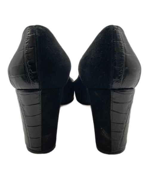 sergio rossi（セルジオロッシ）sergio rossi (セルジオロッシ) コンビポインテッドトゥパンプス ブラック サイズ:SIZE 37の古着・服飾アイテム