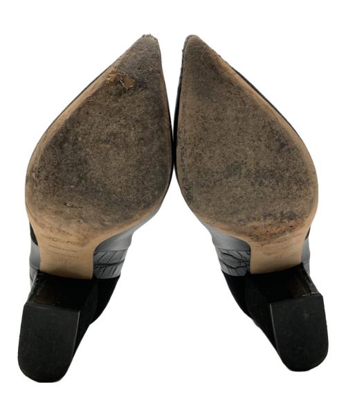 sergio rossi（セルジオロッシ）sergio rossi (セルジオロッシ) コンビポインテッドトゥパンプス ブラック サイズ:SIZE 37の古着・服飾アイテム