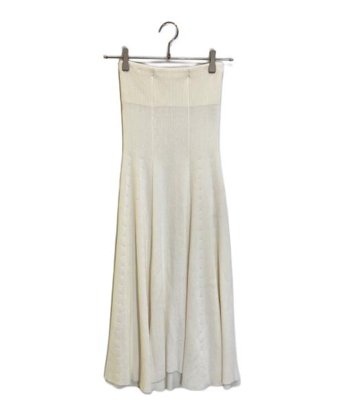 DEUXIEME CLASSE（ドゥーズィエム クラス）DEUXIEME CLASSE (ドゥーズィエム クラス) SWING RIB スカート アイボリー サイズ:Freeの古着・服飾アイテム