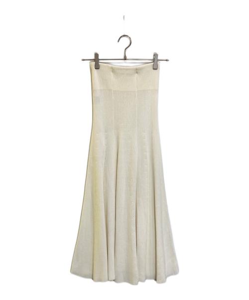DEUXIEME CLASSE（ドゥーズィエム クラス）DEUXIEME CLASSE (ドゥーズィエム クラス) SWING RIB スカート アイボリー サイズ:Freeの古着・服飾アイテム