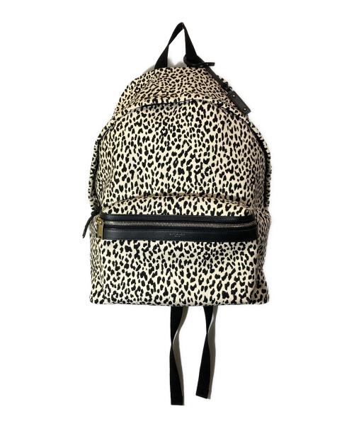 Saint Laurent Paris（サンローランパリ）Saint Laurent Paris (サンローランパリ) シテイ レオパードバックパック ブラック×ベージュ サイズ:-の古着・服飾アイテム
