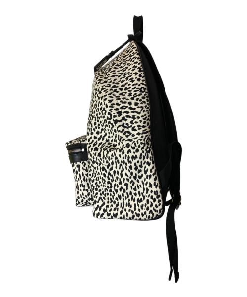 Saint Laurent Paris（サンローランパリ）Saint Laurent Paris (サンローランパリ) シテイ レオパードバックパック ブラック×ベージュ サイズ:-の古着・服飾アイテム