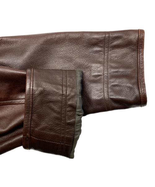 Donna Karan（ダナキャラン）Donna Karan (ダナキャラン) レザーコート ブラウン サイズ:Mの古着・服飾アイテム