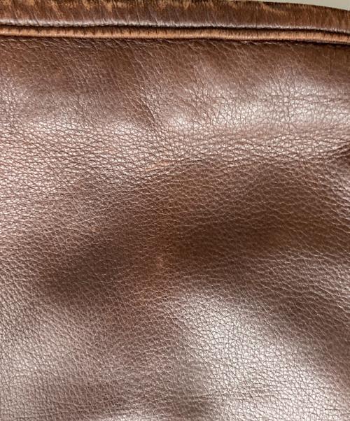 Donna Karan（ダナキャラン）Donna Karan (ダナキャラン) レザーコート ブラウン サイズ:Mの古着・服飾アイテム