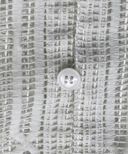 Adam et Rope（アダム エ ロペ）Adam et Rope (アダム エ ロペ) クロップドクラフトレースシャツ ホワイト サイズ:freeの古着・服飾アイテム