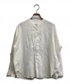 maison de soilメゾンドソイル）の古着「キャンブリックレースネックブラウス」｜ホワイト