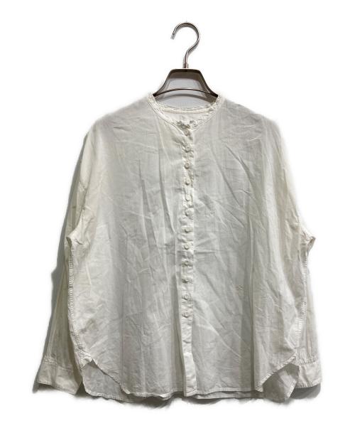 maison de soil（メゾンドソイル）maison de soil (メゾンドソイル) キャンブリックレースネックブラウス ホワイト サイズ:SIZE 1の古着・服飾アイテム