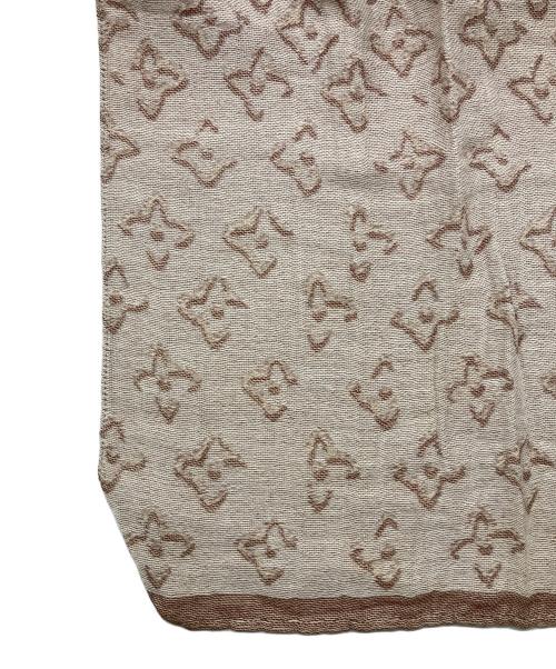 LOUIS VUITTON（ルイ ヴィトン）LOUIS VUITTON (ルイ ヴィトン) シルク混ストール ベージュの古着・服飾アイテム