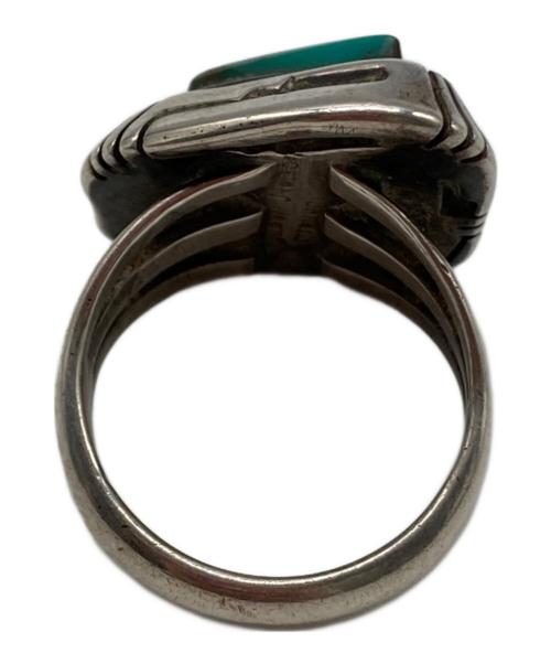 インディアンジュエリー（インディアンジュエリー）インディアンジュエリー (インディアンジュエリー) ターコイズリング グリーン サイズ:-の古着・服飾アイテム