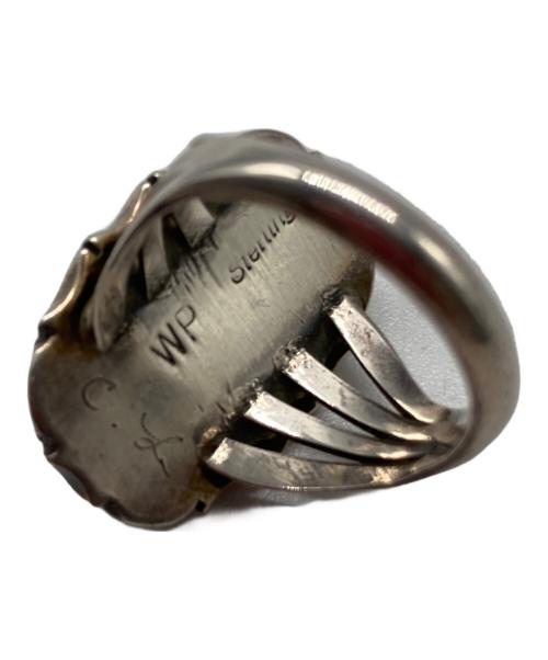 インディアンジュエリー ズニ族（インディアンジュエリー ズニゾク）インディアンジュエリー ズニ族 (インディアンジュエリー ズニゾク) スタンプワークストーンリング グリーン×ブルー サイズ:-の古着・服飾アイテム