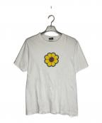 stussyステューシー）の古着「Ist Daisy Pigment Dyed Tee」｜ホワイト
