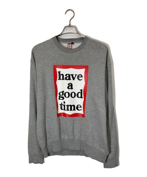 have a good time（ハブアグッドタイム）have a good time (ハブアグッドタイム) ロゴスウェット グレー サイズ:XLの古着・服飾アイテム