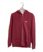 stussyステューシー）の古着「ジップパーカー」｜ボルドー