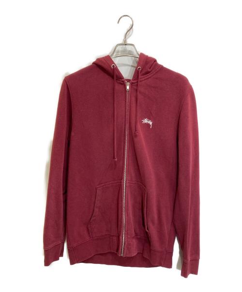 stussy（ステューシー）stussy (ステューシー) ジップパーカー ボルドー サイズ:Ｍの古着・服飾アイテム