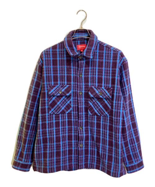 SUPREME（シュプリーム）SUPREME (シュプリーム) heavy flannel shirt パープル×ブルー サイズ:Ⅿの古着・服飾アイテム