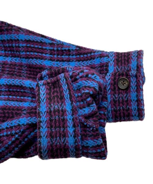 SUPREME（シュプリーム）SUPREME (シュプリーム) heavy flannel shirt パープル×ブルー サイズ:Ⅿの古着・服飾アイテム